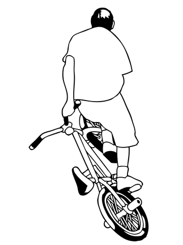 Street Bmx Bike Coloring Page